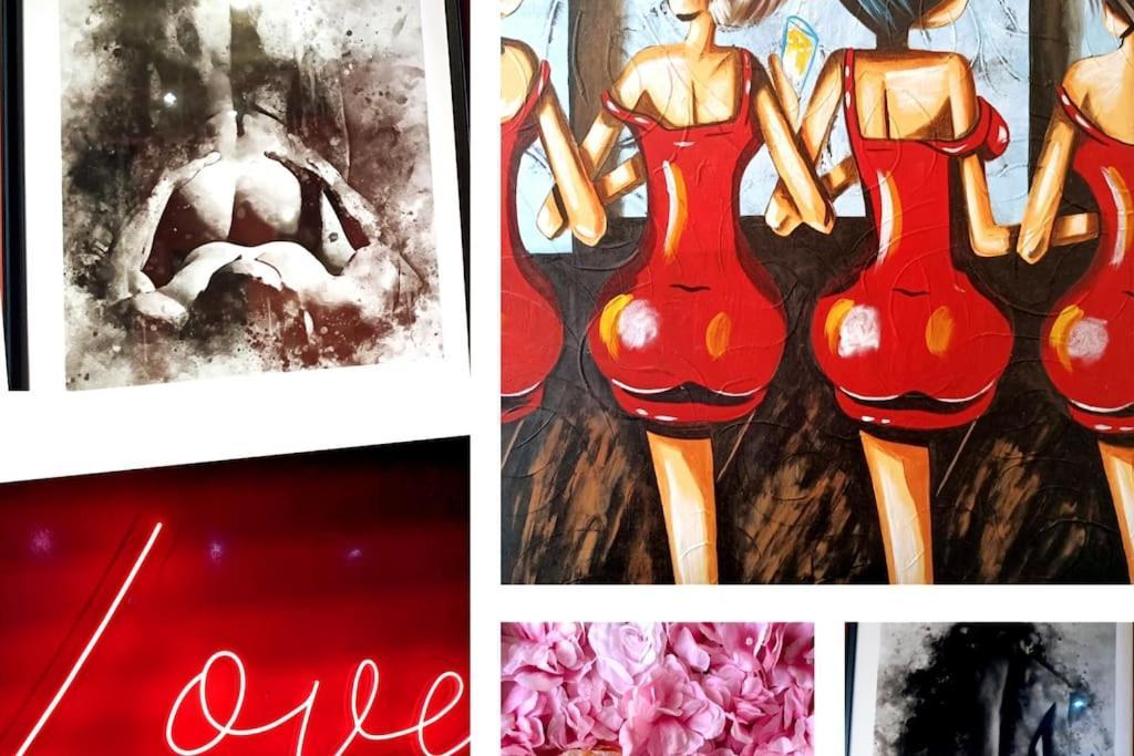 Appartement Balneo Et Sauna Prives The Red Room 모기오 외부 사진